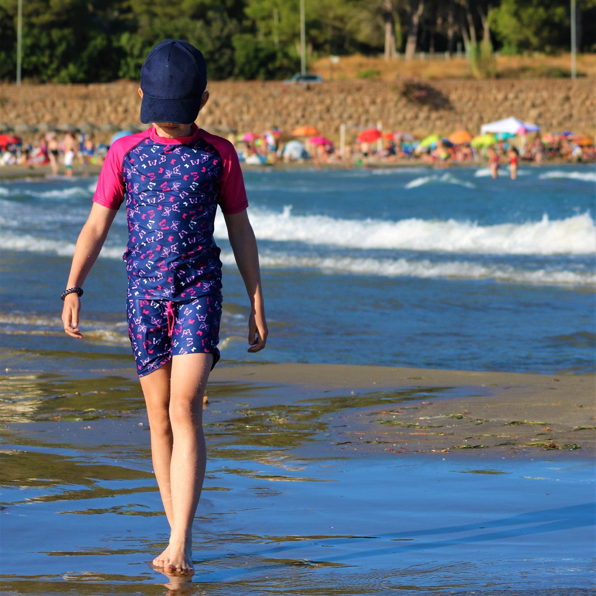Girls Swimwear UPF 50+ Kids Sun Protection UV Rash Vest Swim top – Jody and  Lara