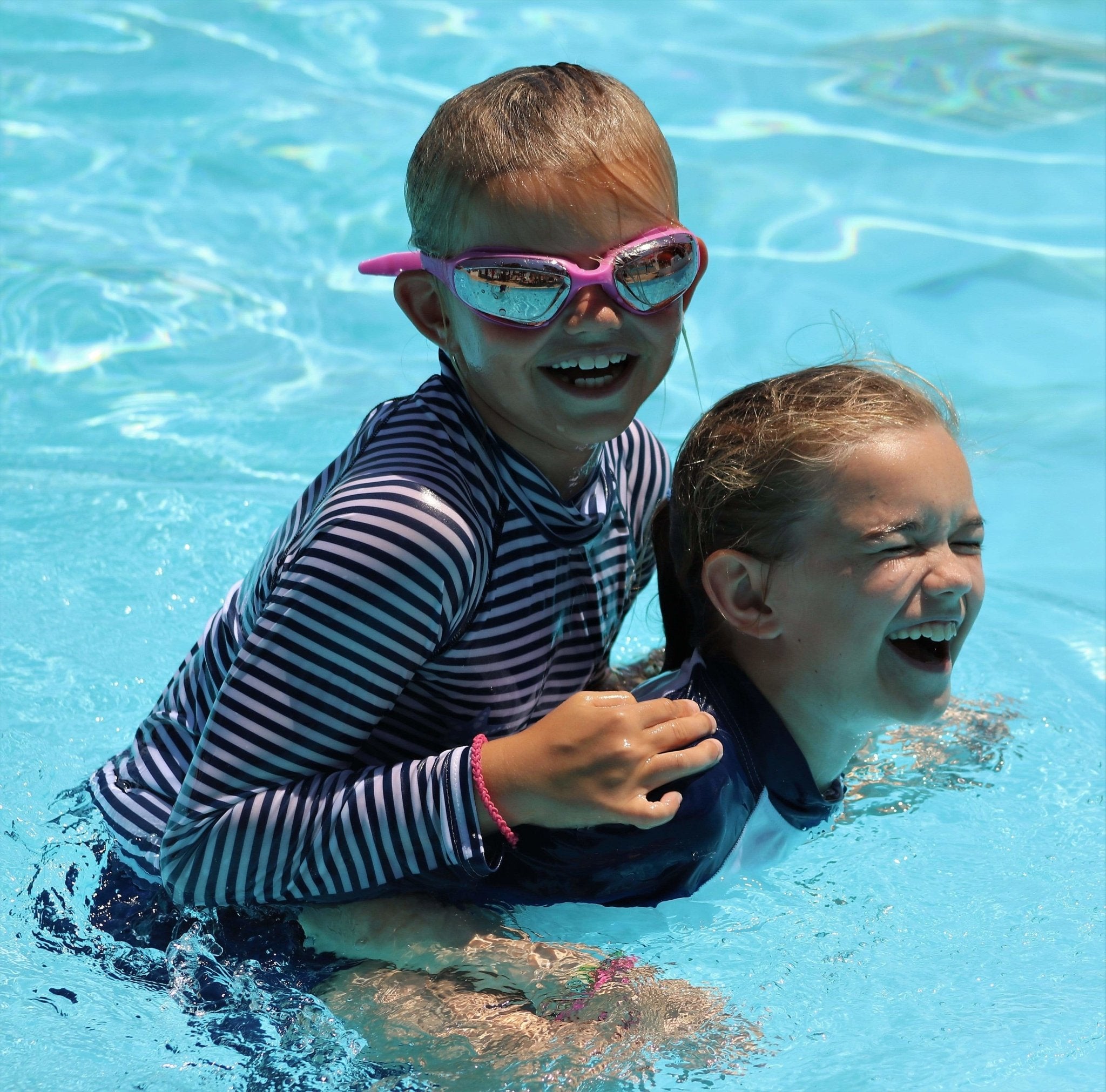 Kids Boys Girls Swimwear UPF 50+ UV Long Sleeve Stripe Surf Rash Vest –  Jody and Lara