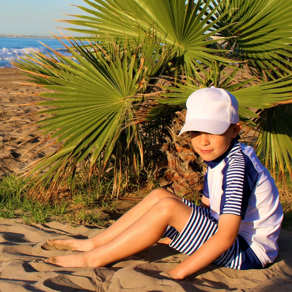 Sea Breeze Kids Navy and White Stripe Swim Shorts Age 4-11yrs - Jody and Lara